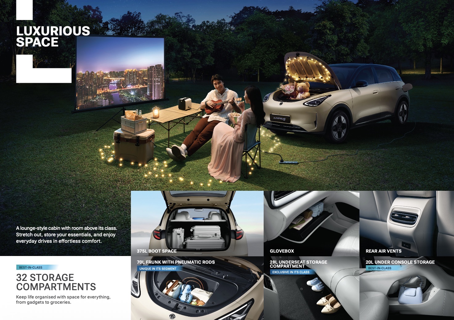 Proton e.MAS 5 luxurious space and storage features